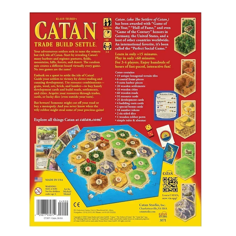 Jogo de tabuleiro Catan, jogo  - Board Game Catan avaliação e preço